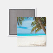 Türkis-tropischer Strand Magnet (Vorderseite/Rückseite)