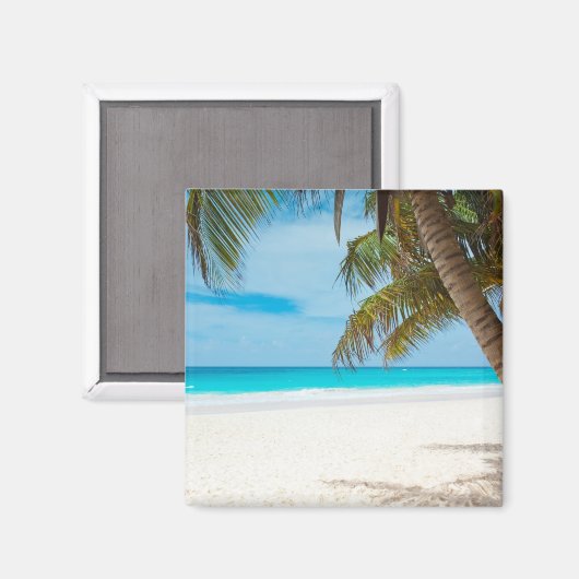 Türkis-tropischer Strand Magnet (Vorderseite/Rückseite)