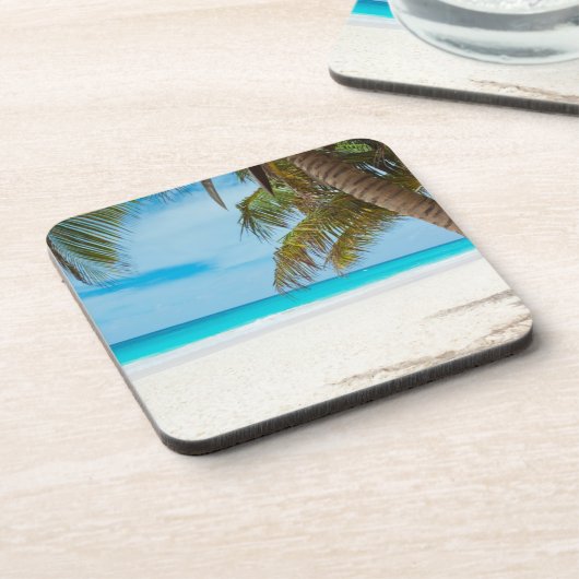 Türkis-tropischer Strand Untersetzer (Linke Seite)