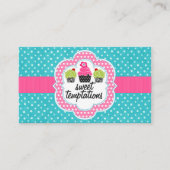 Türkis-Tupfen-Kuchen-Bäckerei Visitenkarte (Vorderseite)