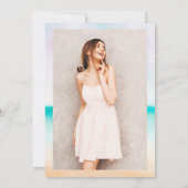 Türkis-türkisfarbene Strandbrille, süß 16 Einladung (Rückseite)