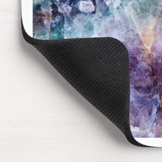 Türkis u. lila Quarz-Kristall Mousepad (Ecke)