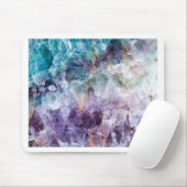 Türkis u. lila Quarz-Kristall Mousepad (Mit Mouse)