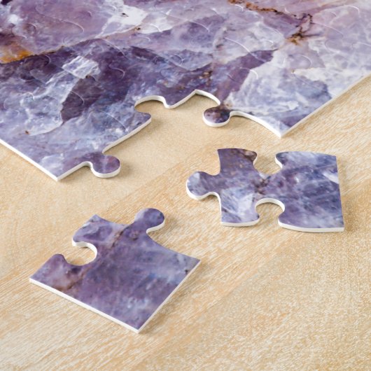 Türkis u. lila Quarz-Kristall Puzzle (Seite)