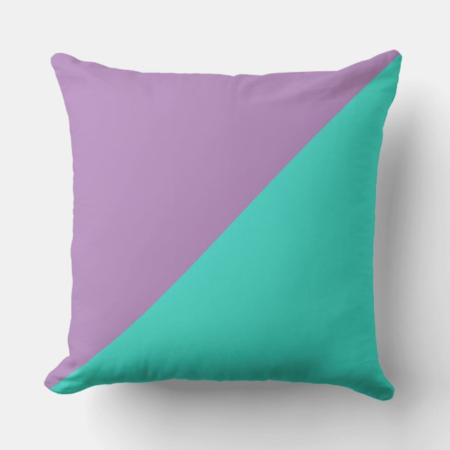 Türkis und afrikanischer violetter Farbhintergrund Kissen (Vorderseite)