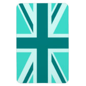 Türkis und Aquamariner Union Jack 2 Magnet (Vertikal)