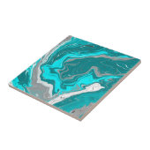 Türkis und Aquamarines Marmorwasser Kunst Fliese (Seite)