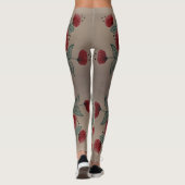 Türkis und Barn Rot Leggings (Rückseite)