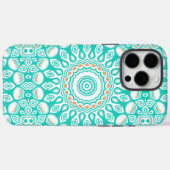 Türkis und Beige Ozean Mandala Muster Case-Mate iPhone Hülle (Rückseite (Horizontal))