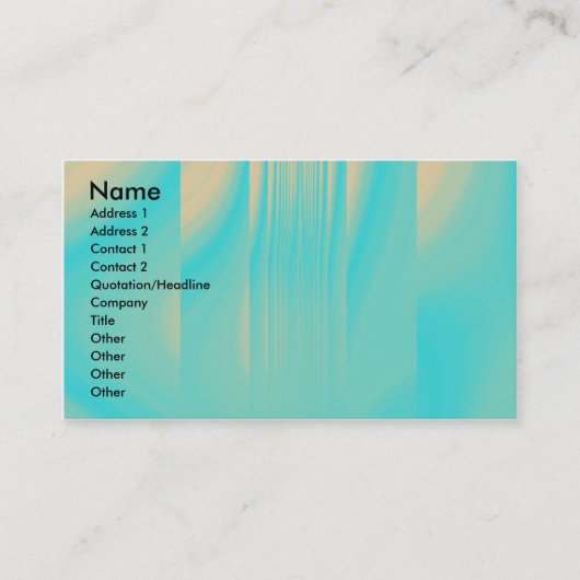 Türkis und blassorange visitenkarte (Vorderseite)
