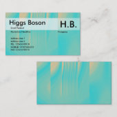 Türkis und blassorange visitenkarte (Vorne/Hinten)