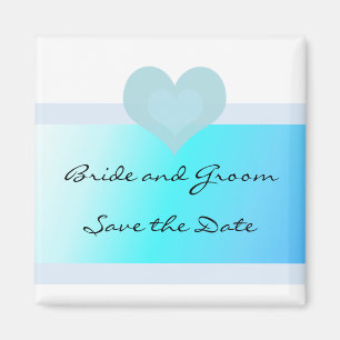 Türkis und Blau Save the Date Magnet