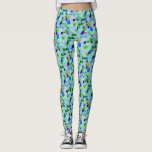 Türkis und Blauer Strand Leggings<br><div class="desc">Dieses türkisfarbene Leggings wird jeden in einem Meer von Menschen erfassen! Diese handgepflückten blauen,  grünen und lila Seeglassstücke stammen von den San Juan Islands in Washington. Das Leben ist besser mit Kunst!</div>