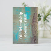 Türkis und braun abstrakt dankeskarte (Stehend Vorderseite)