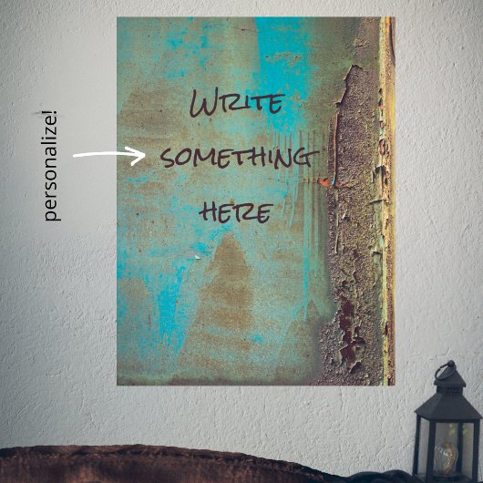 Türkis und braun abstrakt poster