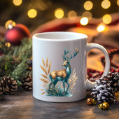 Türkis und Brauner Buck Deer Kaffeetasse