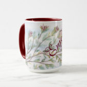 Türkis und Burgund Tasse (Vorderseite Links)