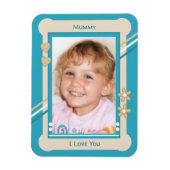 Türkis und cremefarbene Liebe, Ihr Foto Magnet (Vertikal)