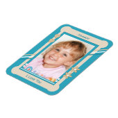 Türkis und cremefarbene Liebe, Ihr Foto Magnet (Linke Seite)