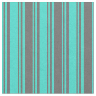 Türkis und Dim Gray Lines Stoff