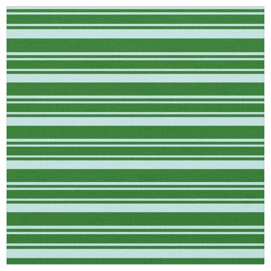 Türkis- und dunkelgrüne Streifen Stoff (Nahaufnahme)