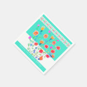 Türkis und farbenfroh serviette (Ecke)