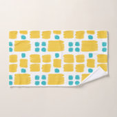 Türkis und gelb gestrichene Formen Badhandtuch Set (Handtuch)