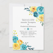 Türkis und Gelb Probe Einladung (Vorderseite)