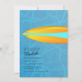 Türkis und Gelb Surfer Beach Abschluss Bash Einladung (Vorderseite)
