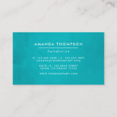 Türkis und Gelb Visitenkarte (Rückseite)