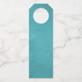 Türkis und Gelbe Gastgeschenk Hochzeit Flaschenanhänger (Rückseite)