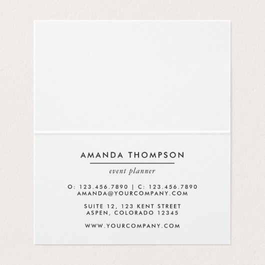 Türkis und Gold Agate Visitenkarten (Innenseite Aufgefaltet)