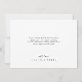 Türkis und Gold Alkohol Tinte Dankeskarte (Rückseite)