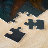 Türkis- und Gold-Drachengesicht Puzzle (Seite)