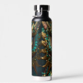 Türkis- und Gold-Drachengesicht Trinkflasche (Rechts)