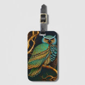 Türkis und Gold Gepäckanhänger (Vorderseite Vertikal)