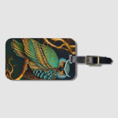 Türkis und Gold Gepäckanhänger (Vorderseite (Horizontal))