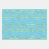 Türkis und Gold Geschenkpapier Set (Vorderseite 2)