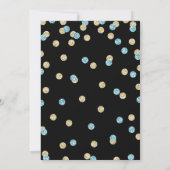 Türkis und Gold Glitzer Geburtstag Einladungen (Rückseite)