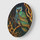 Türkis und Gold Große Wanduhr (Winkel)