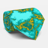 Türkis und Gold Krawatte (Gerollt)