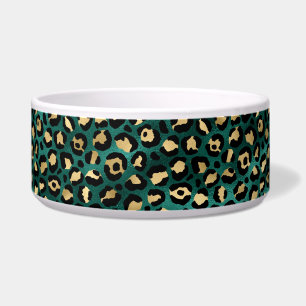 Türkis und Gold Leopard Serie Design 3 Schale Napf