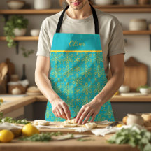 Türkis und Gold Personalisiert