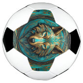 Türkis und Gold Wolf Fußball (Gedreht)