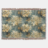 Türkis- und Goldenes Damaskusmuster Decke (Vorderseite)