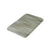 Türkis und goldgestreiftes Muster Badematte (Schrägansicht)