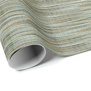 Türkis und goldgestreiftes Muster Geschenkpapier