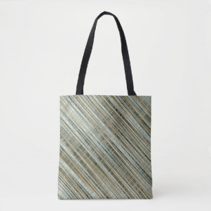 Türkis und goldgestreiftes Muster Tasche