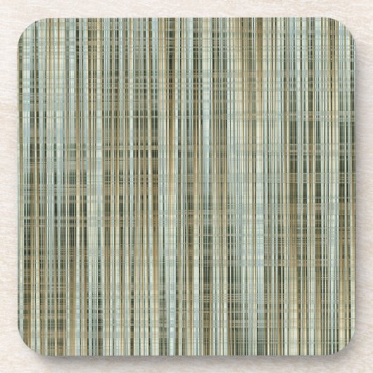 Türkis und goldgestreiftes Patternapfelkissen Getränkeuntersetzer (Vorderseite)