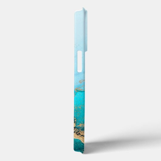 Türkis- und Goldmarmor Case-Mate iPhone Hülle (Rückseite / Rechts)